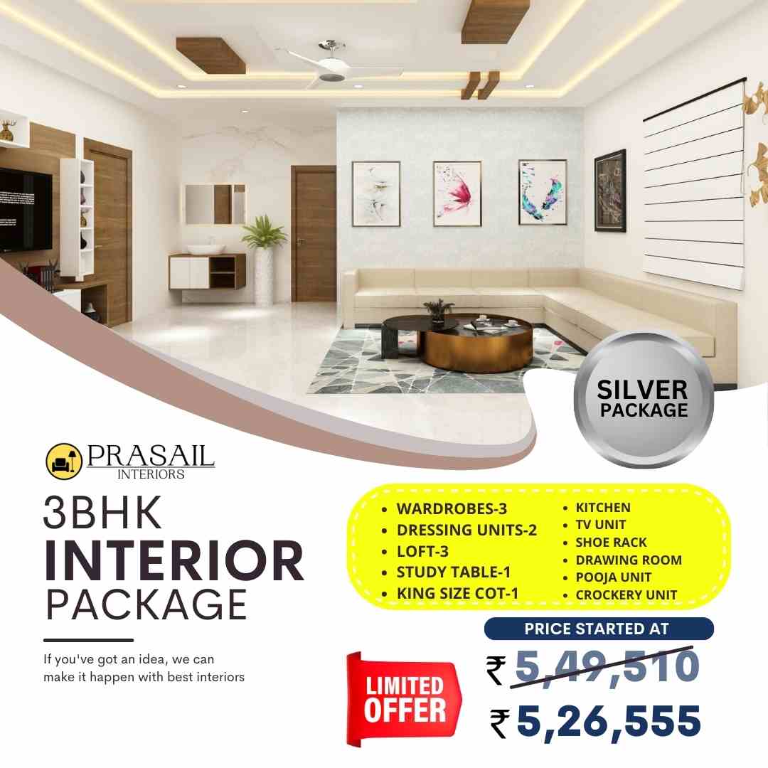 3 BHK Interior Design Cost in Hyderabad | 3Bhk home interior ...